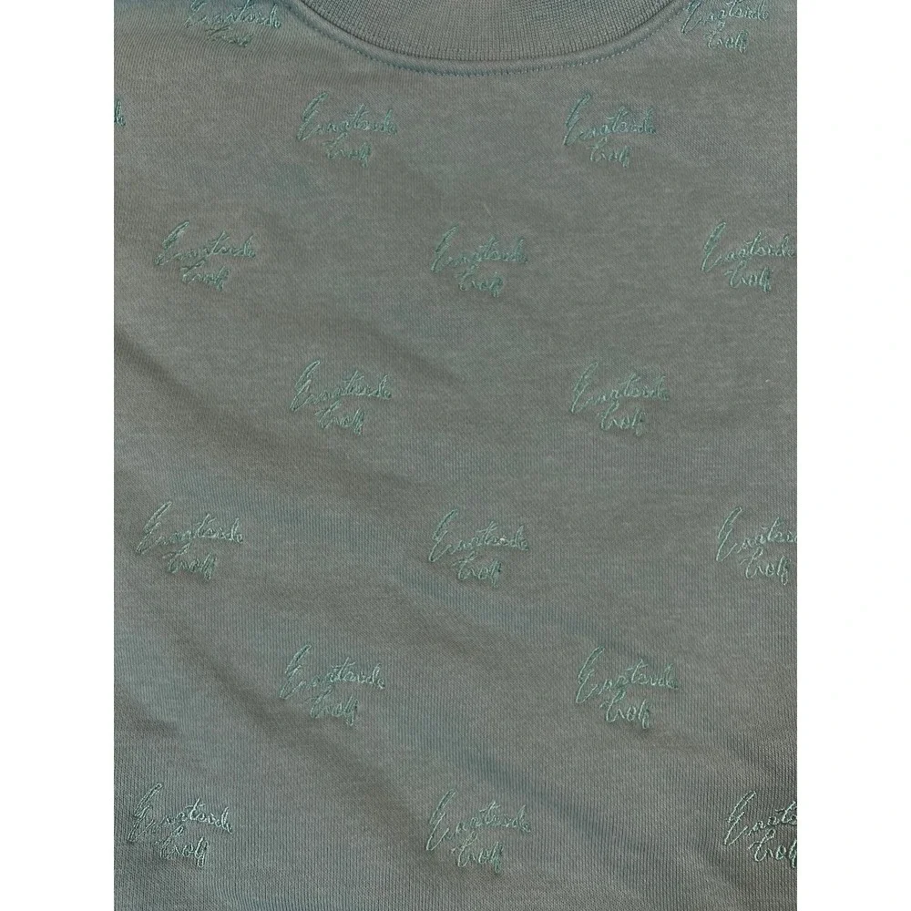 Eastside Golf Sweatshirt Mens 2XL Blue All Over Script Logo Crewneck Pullover